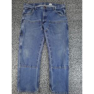 Key Industries Double Front Logger Jeans Mens 40x30 Blue Good Workwear Denim